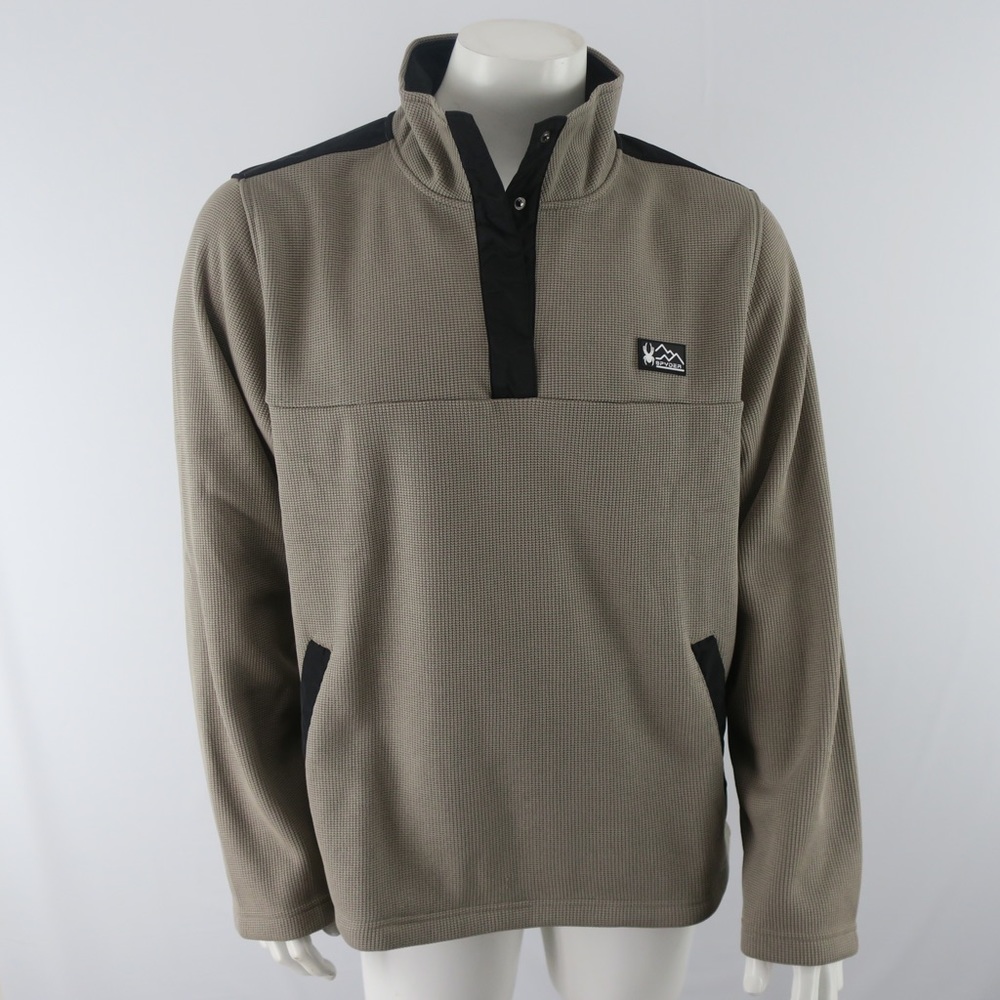 Spyder Pullover Sweater Jacket Mens Large‎ Brown NWT Retails $ 129